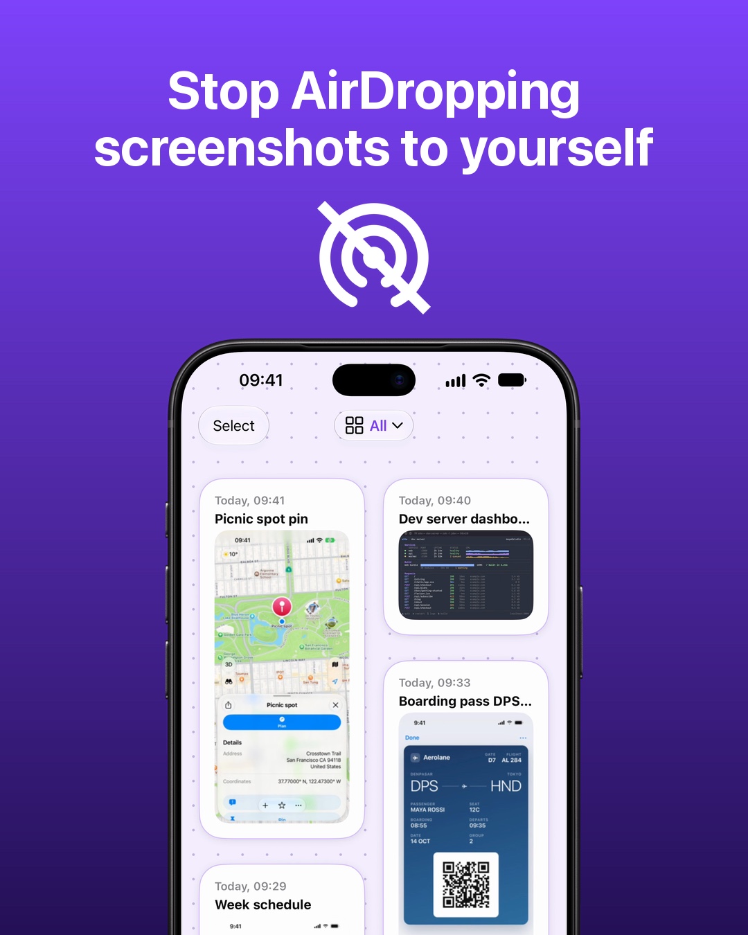 Stop AirDropping screenshots to yourself